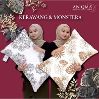 JAZALO HOME - ANIQMA Head Pillow for Adult and Kids - Bantal Kepala, Sicomel & Jumbo - Kerawang & Monstera Edition