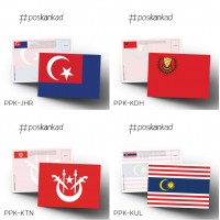 poskankad Malaysian State Flag Postcard (MOQ 50)